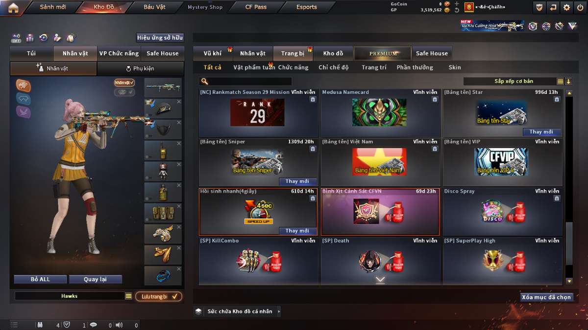 shop acc cf uy tin gia re